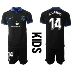 Atletico Madrid Marcos Llorente #14 kläder Barn 2022-23 Bortatröja Kortärmad (+ korta byxor)